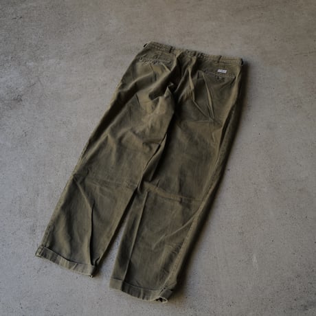 [W37 L30] VINTAGE POLO CHINO 2tuck Pants_Military Color_no.8