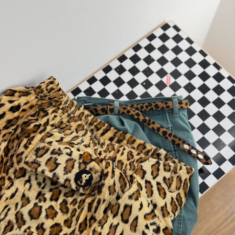 [anytee classics]  Narrow Long Belt_Leopard
