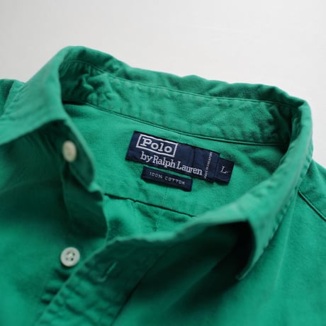 ［L］Old POLO_"RL-92" vintage_green shirt