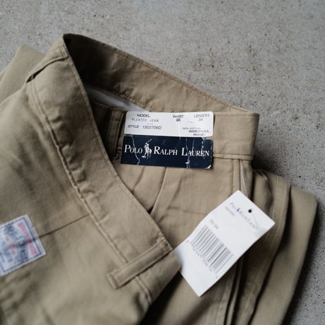 [W33 L29] VINTAGE POLO CHINO 2tuck Pants_deadstock_no.10
