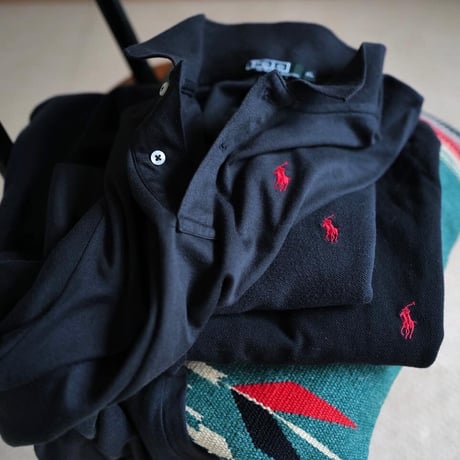 ［L］POLO SHIRT_MADE IN USA_80-90s vintage