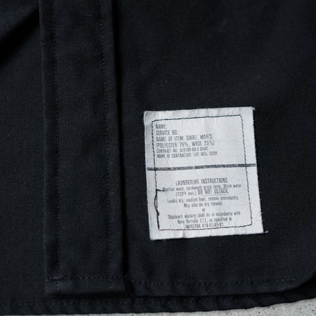 ［17 XXL fit］U.S.NAVY Black Shirt_deadstock_no.17