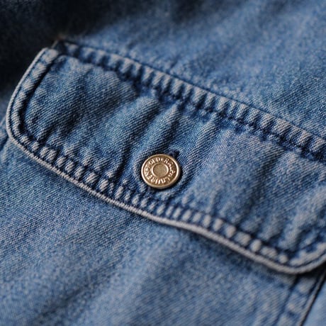 ［L］POLO Metal Button Denim SHIRTS_90s vintage