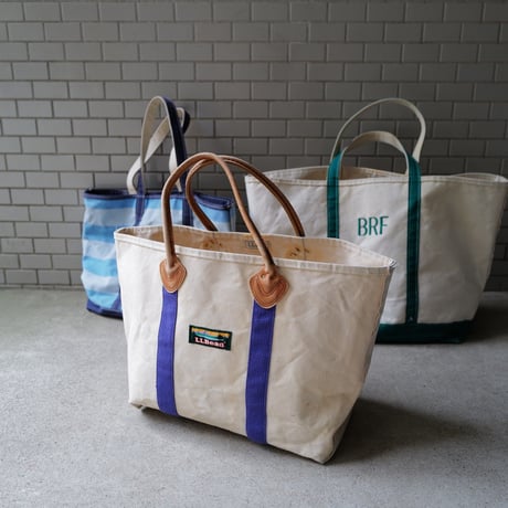 L.L.Bean_TOTE BAG_ leather handle model_ 1980s vintage
