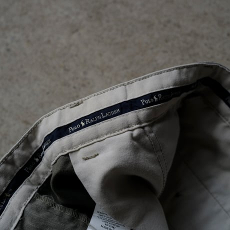 ［W37 L30］VINTAGE POLO CHINO 2tuck PANTS_Military Olive_no.8