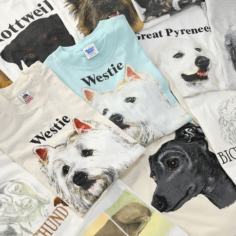 ［L］Dog Tee_80-90s vintage_made in USA
