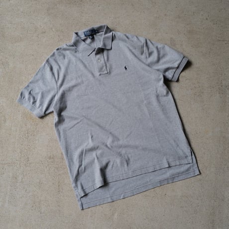 ［L］POLO SHIRT_MADE IN USA_80-90s vintage_gray