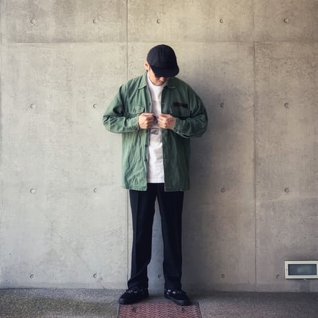 ［ 18 / XXL fit］USARMY Olive Green Shirts_no.6