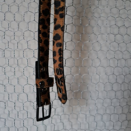 [anytee classics]  Narrow Long Belt_Leopard