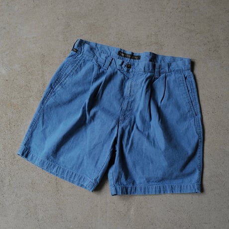 [W38] Chambray 2tuck shorts_no.2