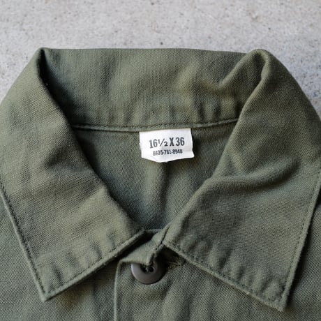 ［16 ( 1/2) XL fit］USARMY Olive Green Shirts_Cotton 100_deadstock_no.10