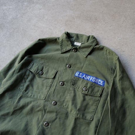 ［16 (1/2) XL fit］US AIRFORCE Olive Green Shirts_Cotton100_no.5