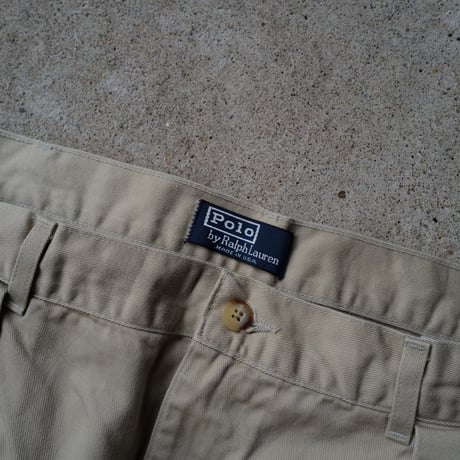 [W38 L30] POLO CHINO 2tuck_MADE IN USA_80-90s vintage_no.1