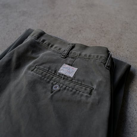 [W34 L30] VINTAGE POLO CHINO 2tuck PANTS_Military Color_no.2