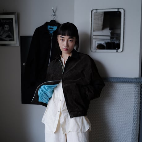 ［11月中旬お届け再販分］Suede Jacket with Turquoise Lining