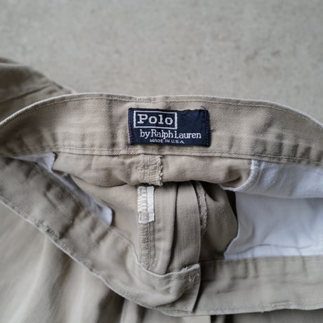 [W33] POLO CHINO 2tuck shorts_made in USA_80-90s vintage_no.37
