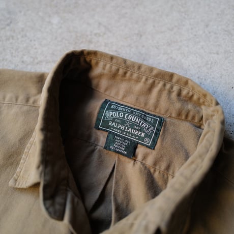 ［XL］POLO COUNTRY Elbow Leather  Patch SHIRTS _80s vintage_no.2