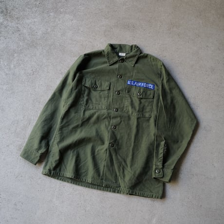 ［16 (1/2) XL fit］US AIRFORCE Olive Green Shirts_Cotton100_no.5