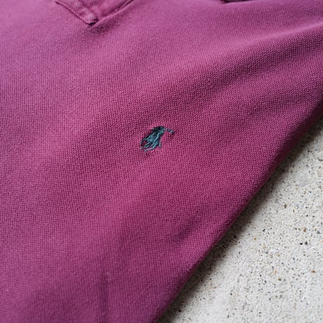 ［L］POLO SHIRT_MADE IN USA_80-90s vintage_wine