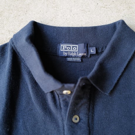 ［L］POLO SHIRT_MADE IN USA_80-90s vintage_no.18