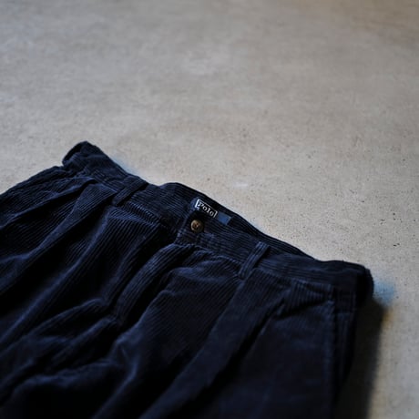 [W31 L27] VINTAGE POLO CORDUROY 2tuck PANTS_no.1