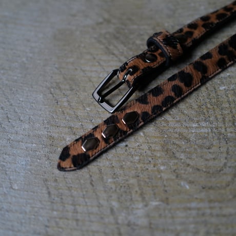 [anytee classics]  Narrow Long Belt_Leopard