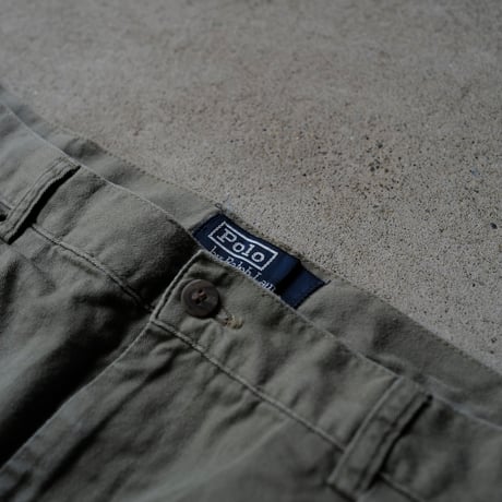 ［W38 L30］VINTAGE POLO CHINO 2tuck PANTS_Military Olive_no.2
