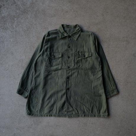 ［XXL (17 1/2)］USARMY Olive Green Shirts_Cotton100_no.6