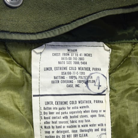 ［M］m65 parka_Black zipper_deadstock_no.282