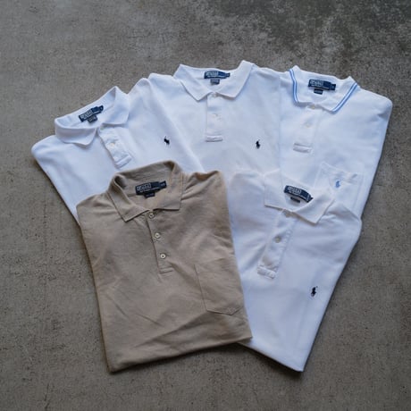 ［XXL］POLO SHIRT_MADE IN HONG KONG_90s vintage_COYOTE_no.1