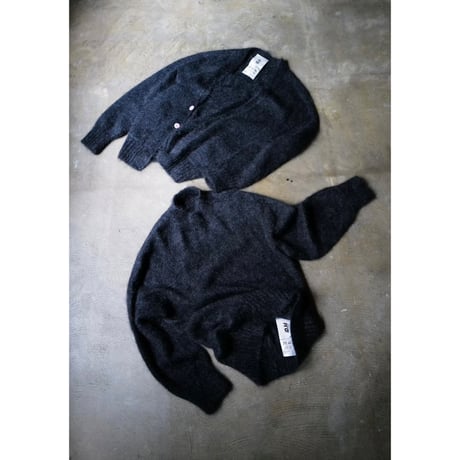 8周年記念店頭限定 Kid Mohair Reversible Knit "Charcoal Black"