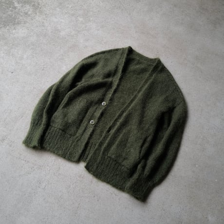 Kid Mohair Cardigan "Military Green"