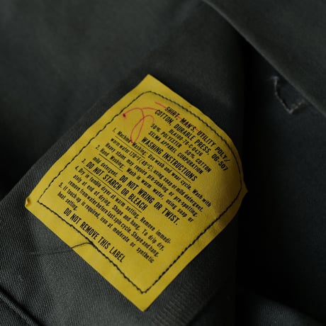 ［17 1/2 XXL fit］USARMY Olive Green "BIG" Shirt_deadstock_no.13