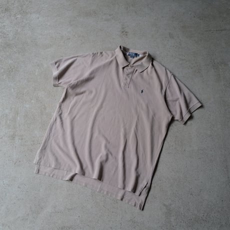［XL］POLO SHIRT_MADE IN USA_80-90s vintage_coyote_no.11