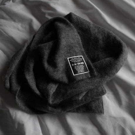 Kid Mohair Neckwear Scarf "Snow Gray"