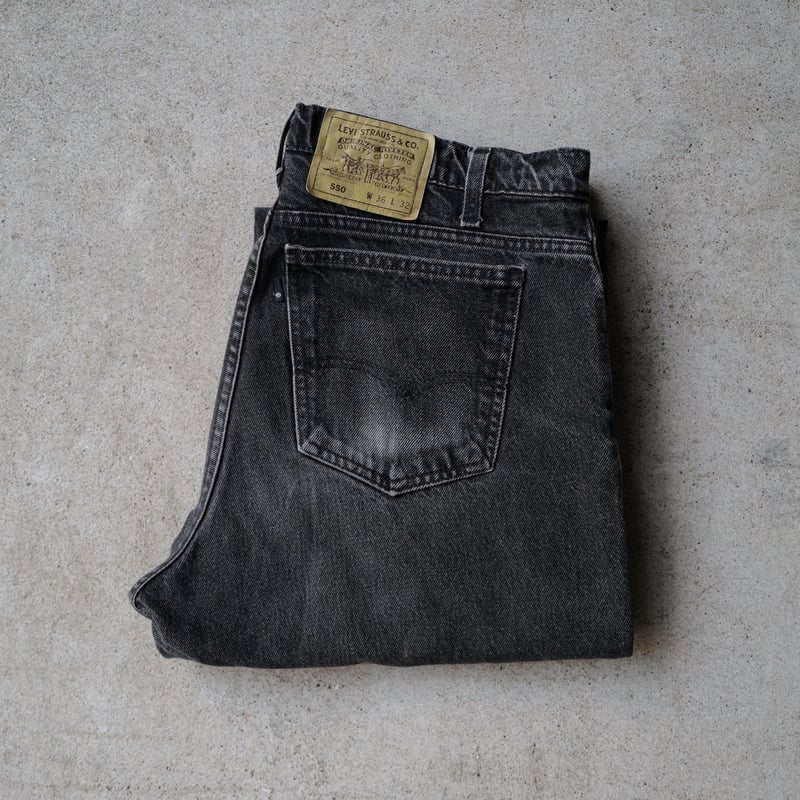 W36 L30] Levi's 550_Sulfur Black Black Tab_90s