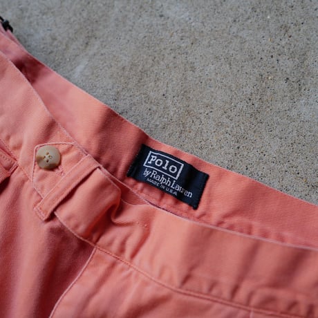 [W33] POLO CHINO SHORTS 2tuck_80s vintage
