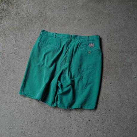 ［W36］Vintage Polo 2tuck Green Shorts_no.3