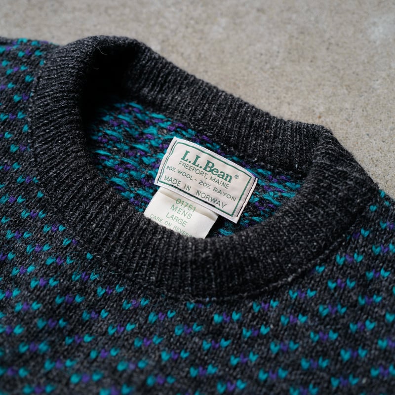 L.L.Bean_Washable Sweater Birds-Eye_deadstock |