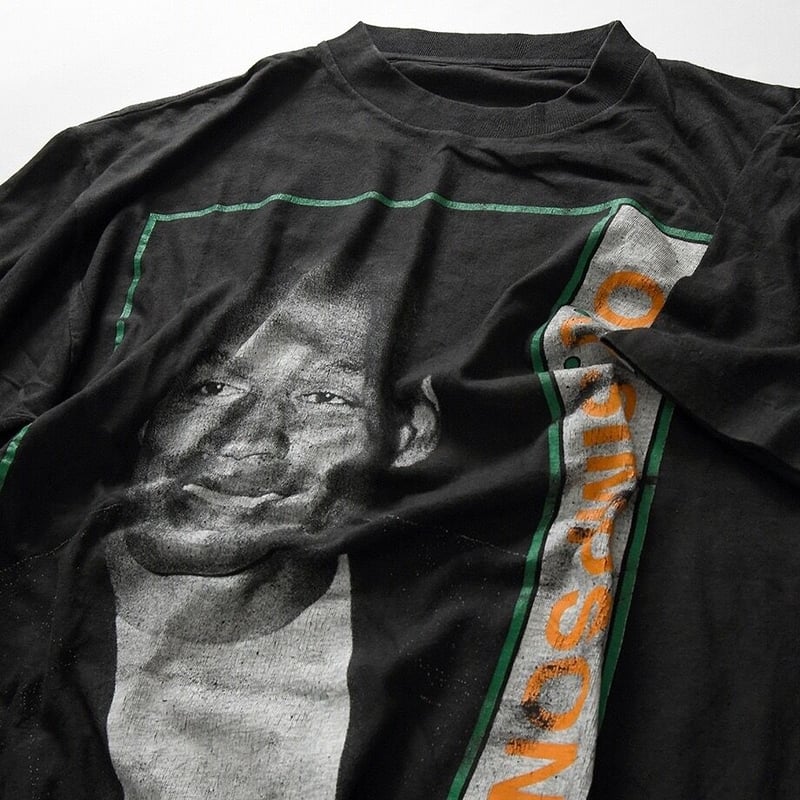 O.J. SIMPSON オレンタール ジェームス シンプソン 半袖Tシャツ コットン ブラック ブラウン ホワイト 美品 中古 4b001432 fit=scale-down,w=1200