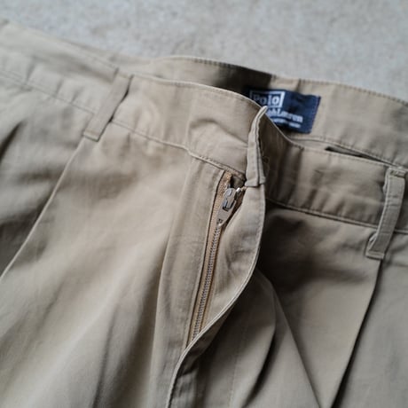 [W38 L30] POLO CHINO 2tuck_80s vintage