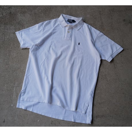 ［L］POLO SHIRT_MADE IN USA_80-90s vintage_white