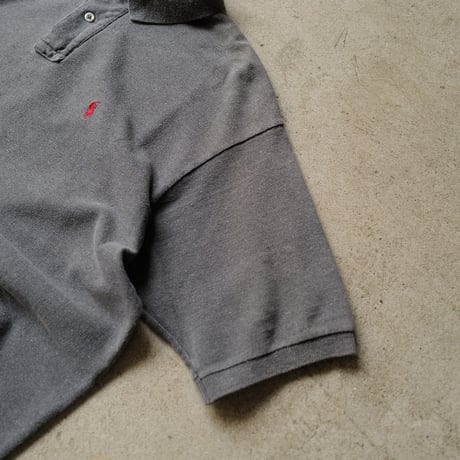 ［XL］POLO SHIRT_MADE IN USA_80-90s vintage_dark gray
