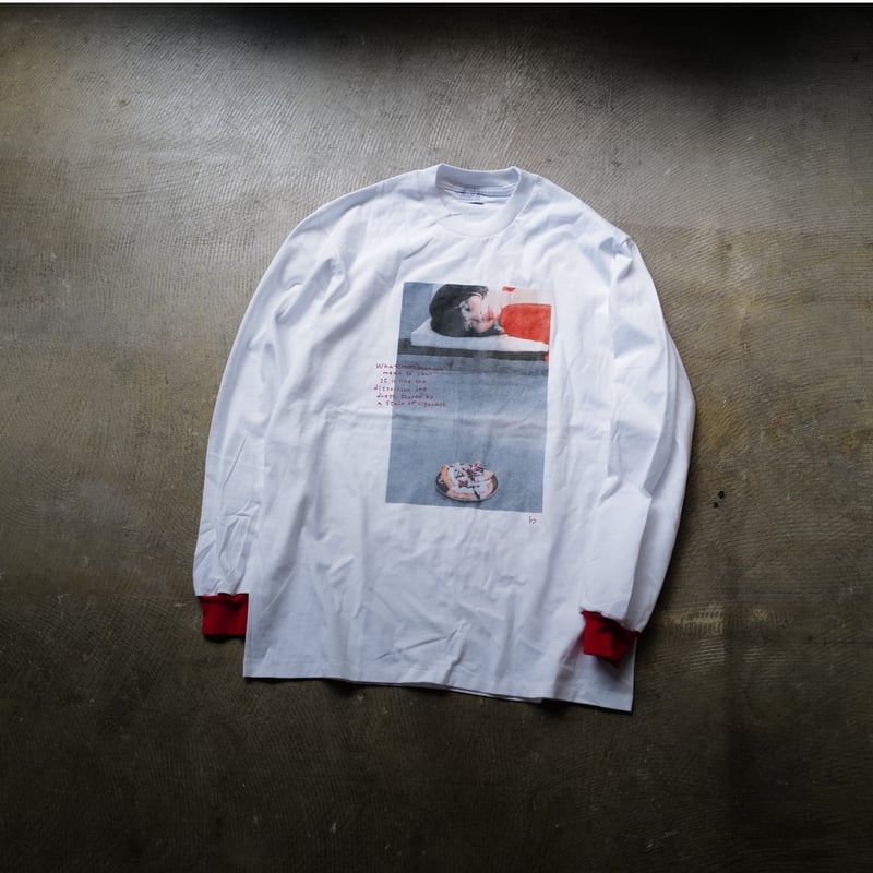 anytee classics] Girls' Photo Long Tee_Red rib