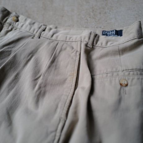 [W33] POLO CHINO SHORTS 2tuck_70-80s vintage_no.6