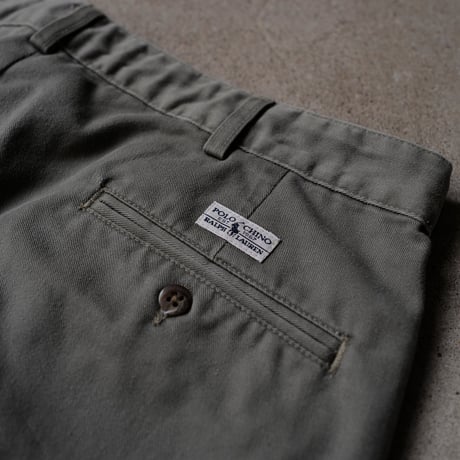 ［W37 L30］VINTAGE POLO CHINO 2tuck PANTS_Military Olive_no.8
