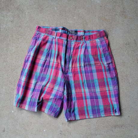 [W38] POLO SHORTS 2tuck_80s vintage_no.7