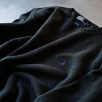 ［L］Vintage Polo Cotton Knit_Dark Gray_90s