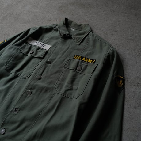 ［L fit］USARMY Olive Green Shirts_Metal button model_no.41