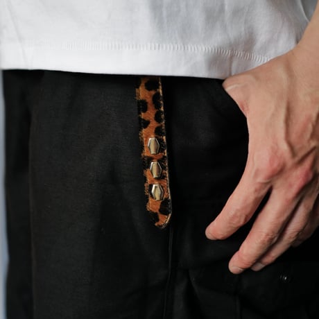 [anytee classics]  Narrow Long Belt_Leopard